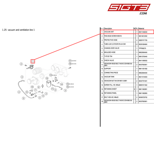 VACUUM UNIT - 99311046202 [PORSCHE 996 GT3 Cup]