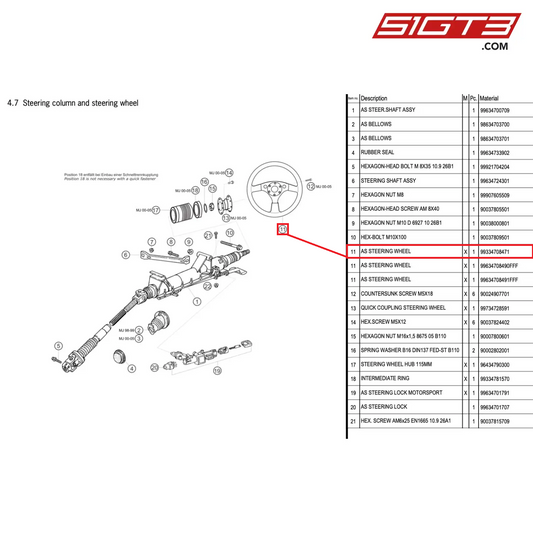 AS STEERING WHEEL - 99334708471 [PORSCHE 996 GT3 Cup]