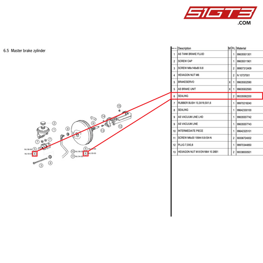 SEALING - 99335592200 [PORSCHE 996 GT3 Cup]