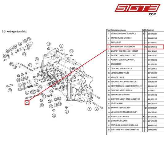 STUD M10 - 99610117270 [PORSCHE 997.1 GT3 R]