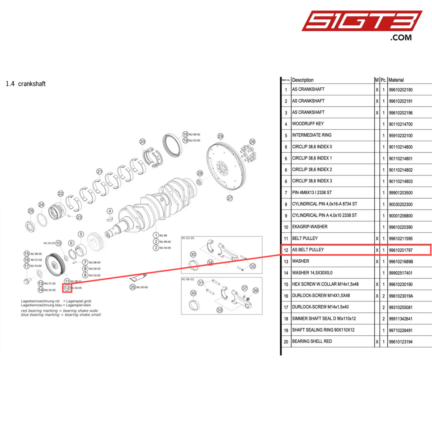 AS BELT PULLEY - 99610201797 [PORSCHE 996 GT3 Cup]