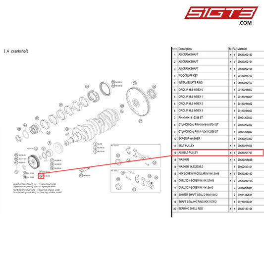 AS BELT PULLEY - 99610201797 [PORSCHE 996 GT3 Cup]