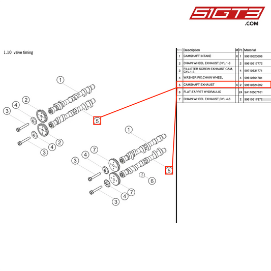 ASTA DI SCARICO - 99610524592 [PORSCHE 997.2 GT3 Cup]
