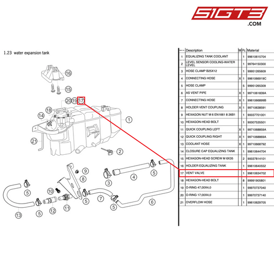 VENT VALVE - 99610634702 [PORSCHE 997.2 GT3 Cup]