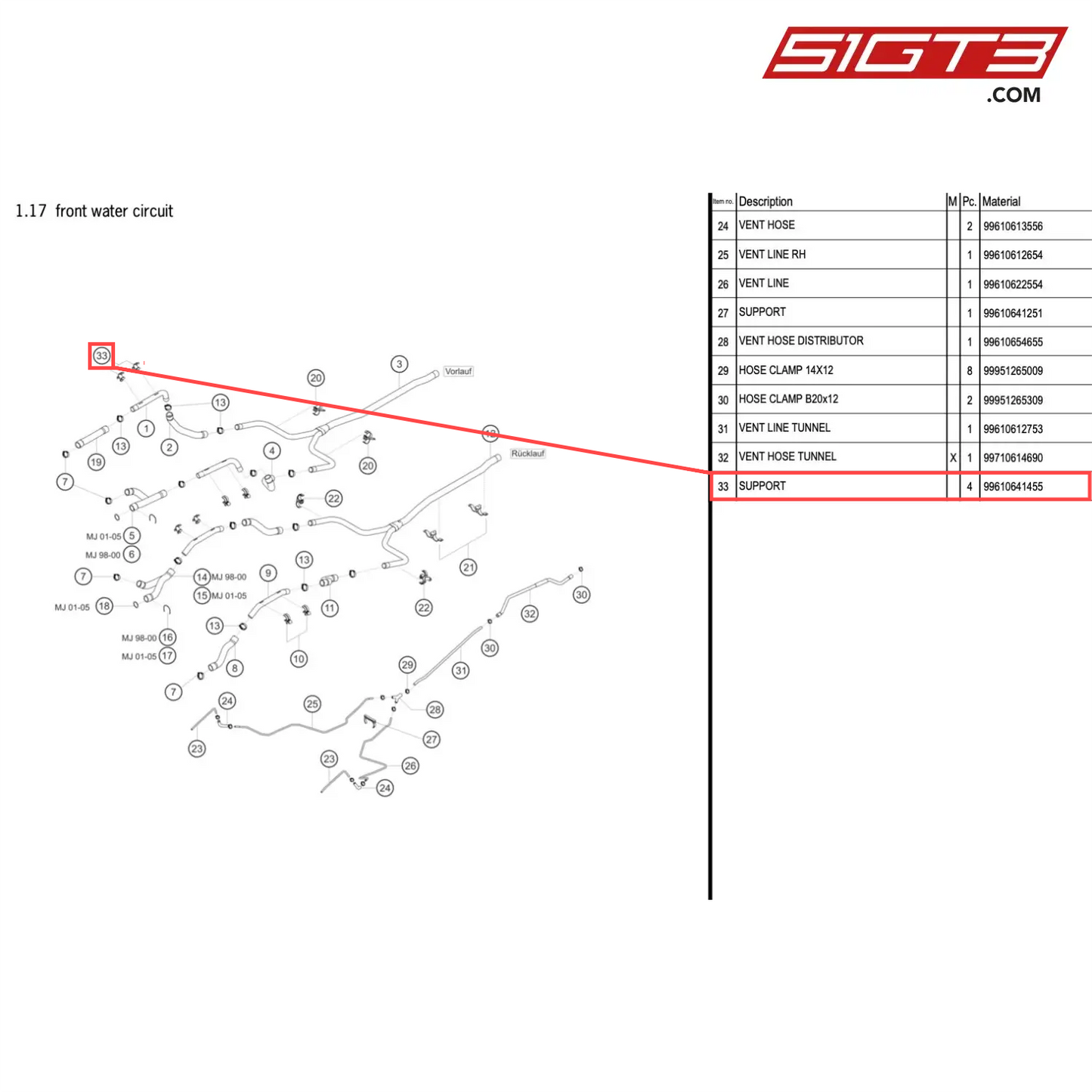 SUPPORT - 99610641455 [PORSCHE 996 GT3 Cup]