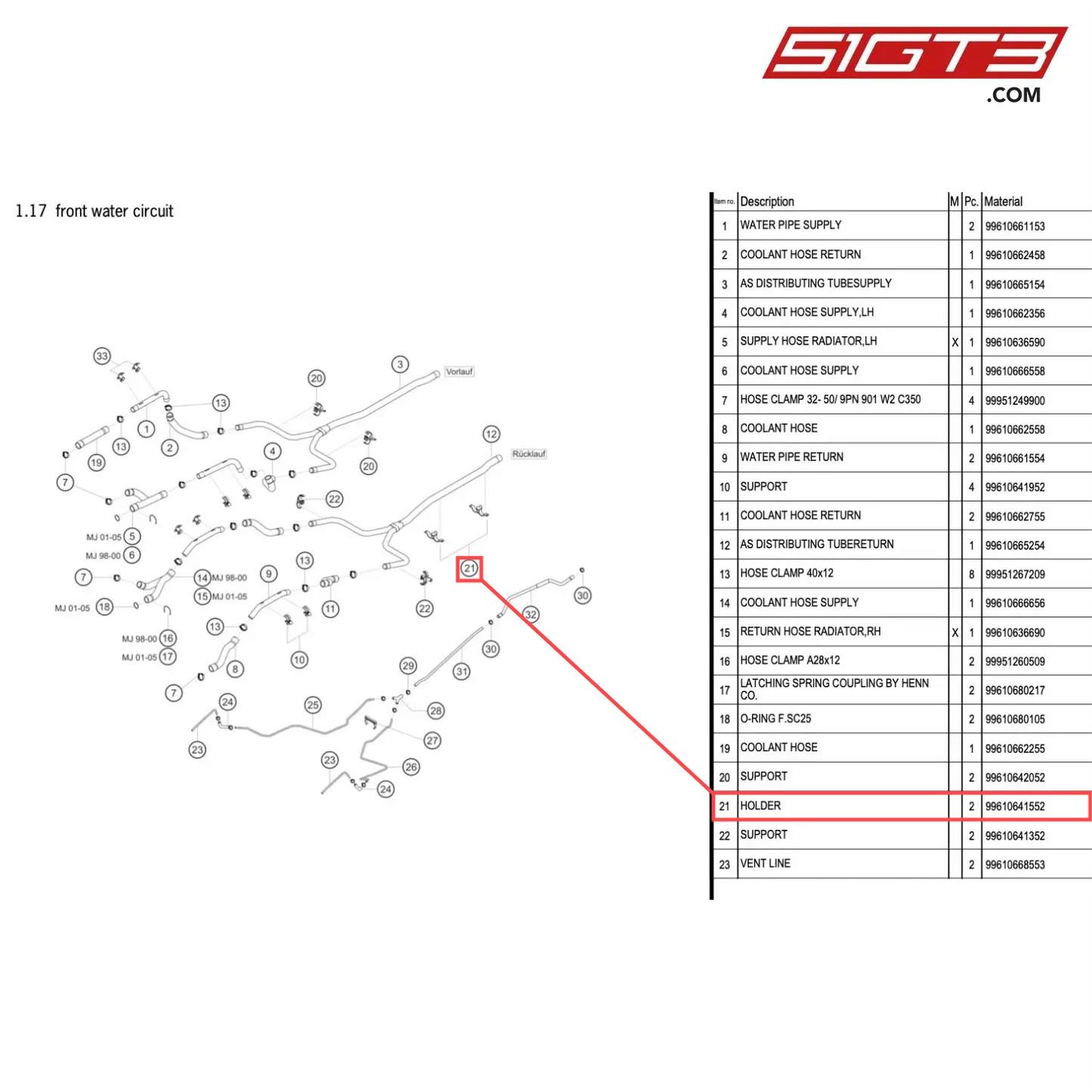 HOLDER - 99610641552 [PORSCHE 996 GT3 Cup]