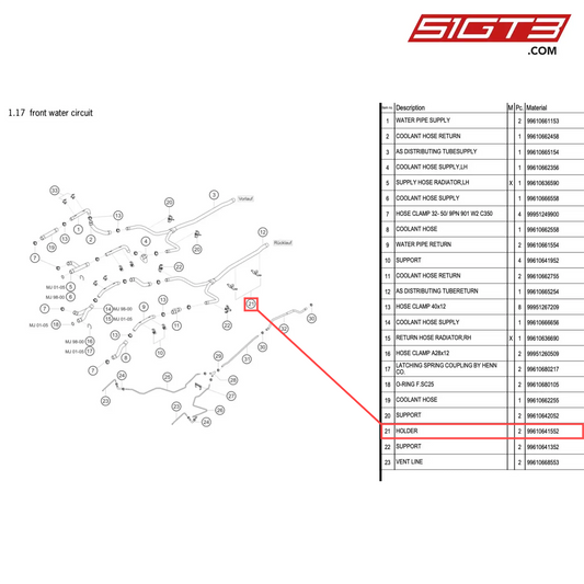 HOLDER - 99610641552 [PORSCHE 996 GT3 Cup]