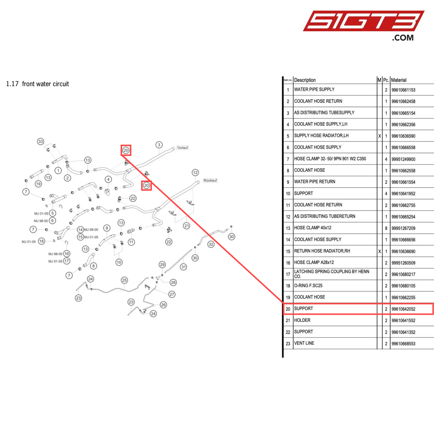 SUPPORT - 99610642052 [PORSCHE 996 GT3 Cup]