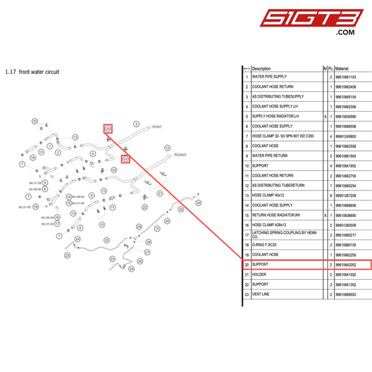 SUPPORT - 99610642052 [PORSCHE 996 GT3 Cup]