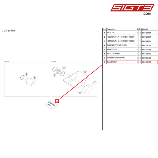 CLEANER SET - 99611097590 [PORSCHE 996 GT3 Cup]