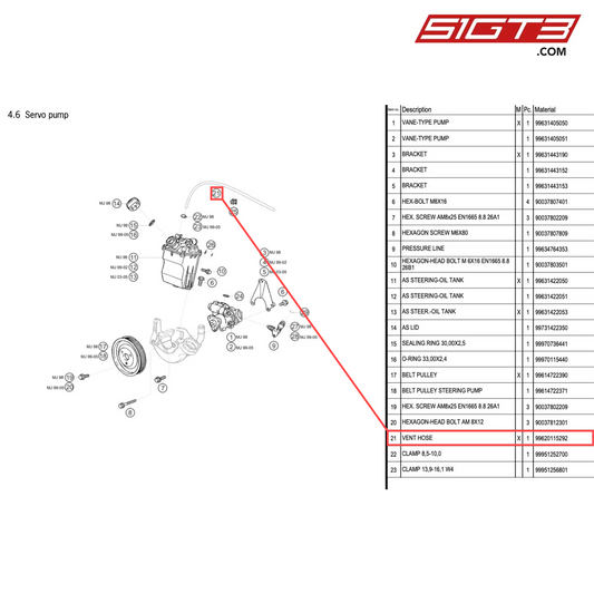 VENT HOSE - 99620115292 [PORSCHE 996 GT3 Cup]