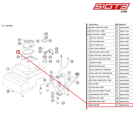SEALING BIG - 9962019379A [PORSCHE 997.2 GT3 Cup]