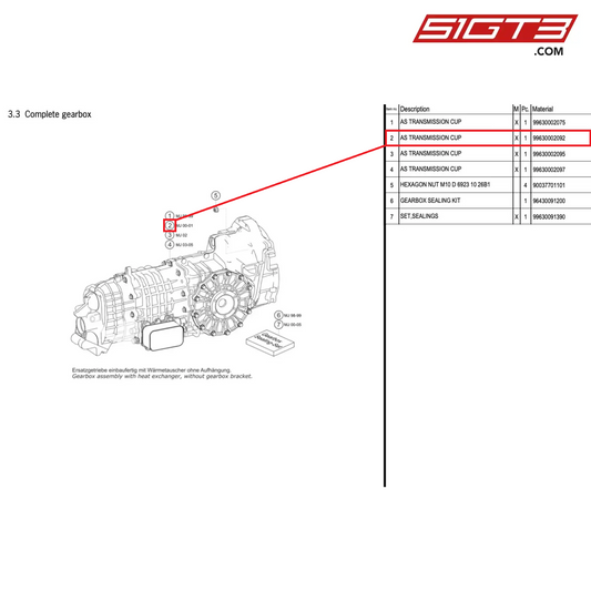 AS TRANSMISSION CUP - 99630002092 [PORSCHE 996 GT3 Cup]