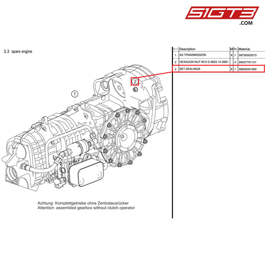 SET,SEALINGS - 99630091390 [PORSCHE 997.2 GT3 Cup]