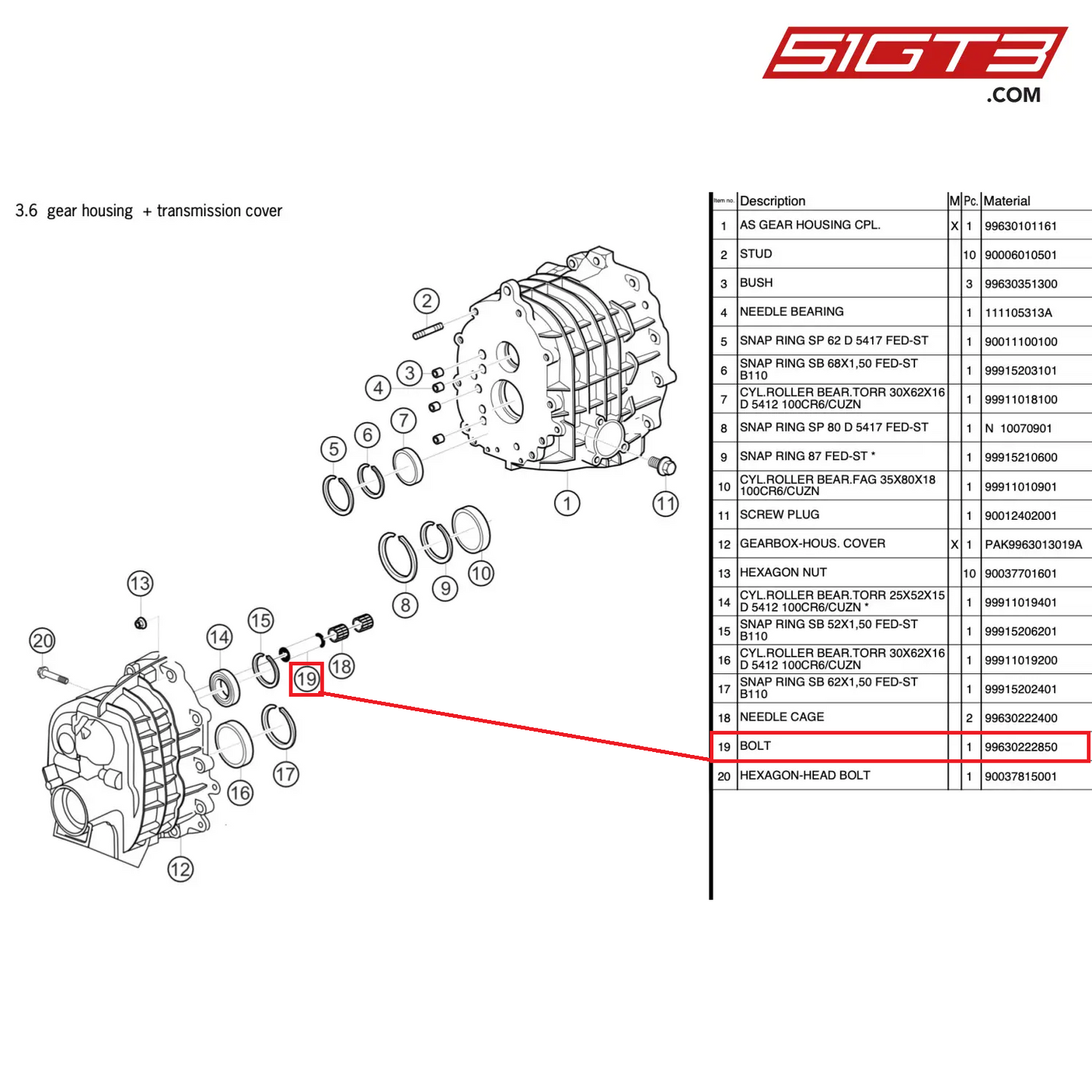 BOLT - 99630222850 [PORSCHE 997.2 GT3 Cup]