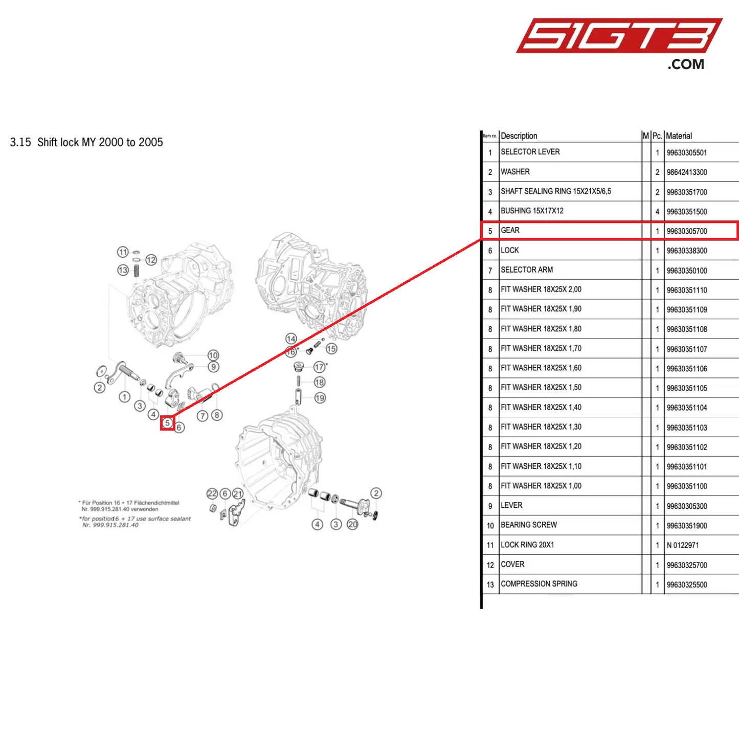 GEAR - 99630305700 [PORSCHE 996 GT3 Cup]