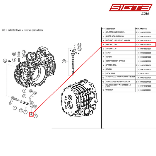 RATCHET CPL. - 99630306700 [PORSCHE 997.2 GT3 Cup]