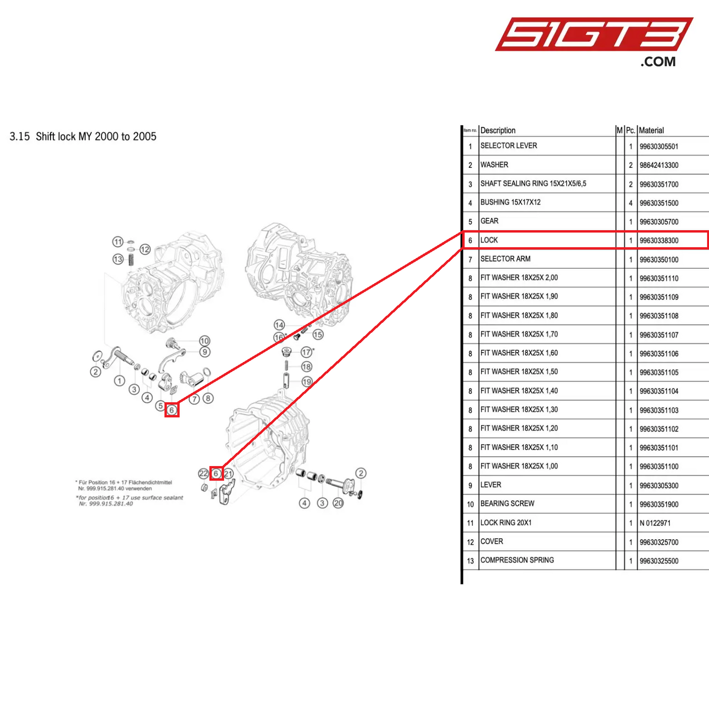 LOCK - 99630338300 [PORSCHE 996 GT3 Cup]