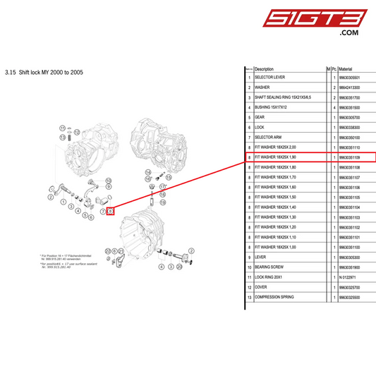 FIT WASHER 18X25X 1,90 - 99630351109 [PORSCHE 996 GT3 Cup]