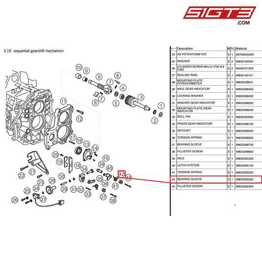 CUSCINETTO - 99630365300 [PORSCHE 997.2 GT3 Cup]