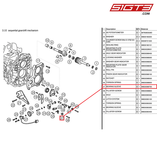 CUSCINETTO - 99630368700 [PORSCHE 997.2 GT3 Cup]