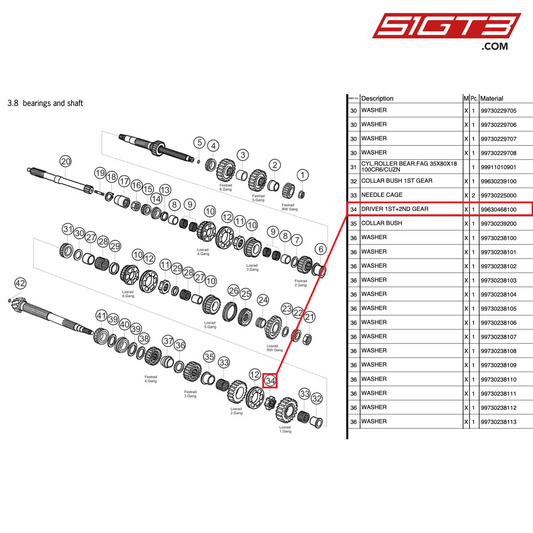 DRIVER 1ST+2ND GEAR - 99630468100 [PORSCHE 997.2 GT3 Cup]