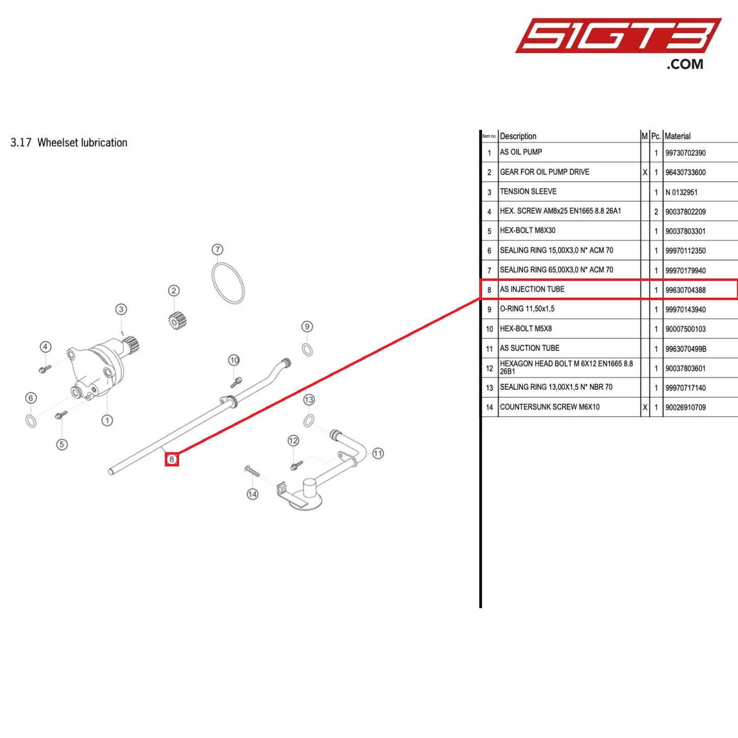 AS INJECTION TUBE - 99630704388 [PORSCHE 996 GT3 Cup]