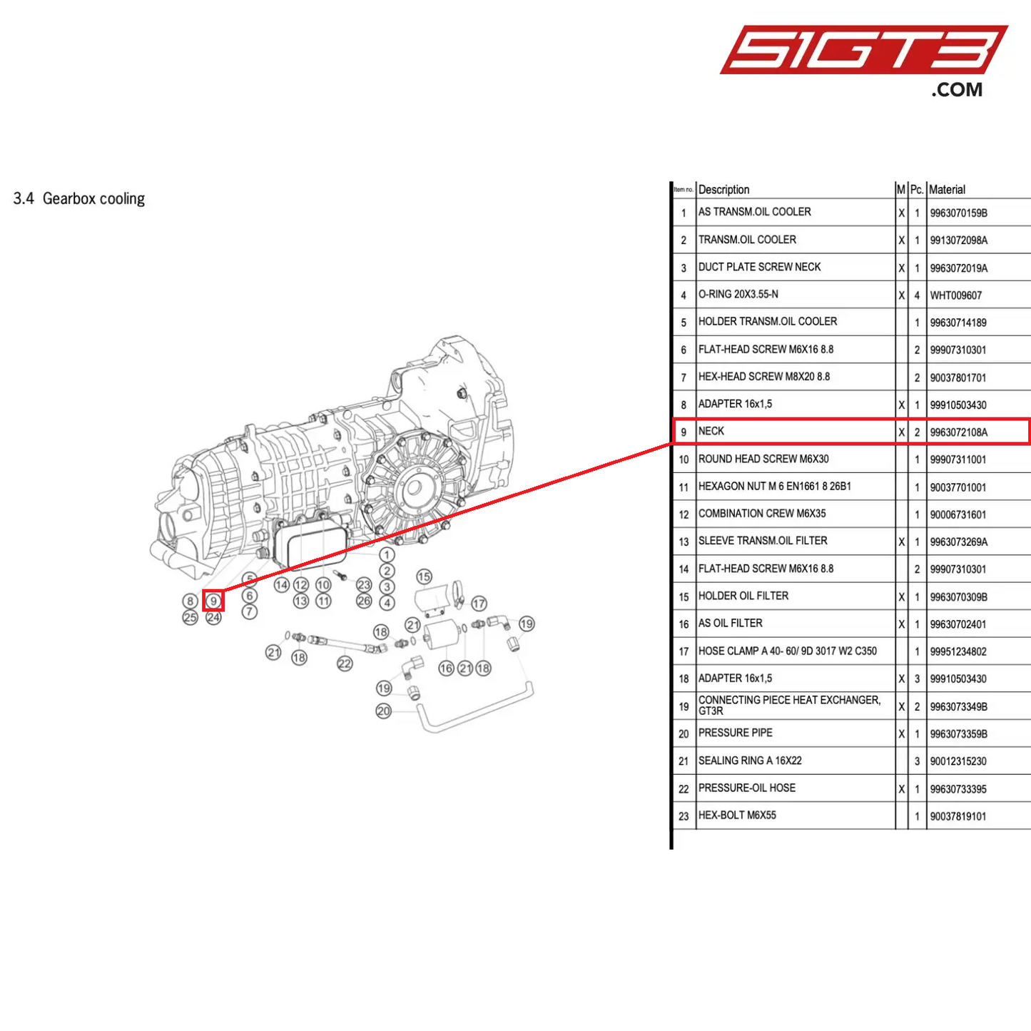 NECK - 9963072108A [PORSCHE 996 GT3 Cup]