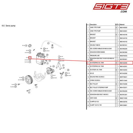 AS STEERING-OIL TANK - 99631422050 [PORSCHE 996 GT3 Cup]