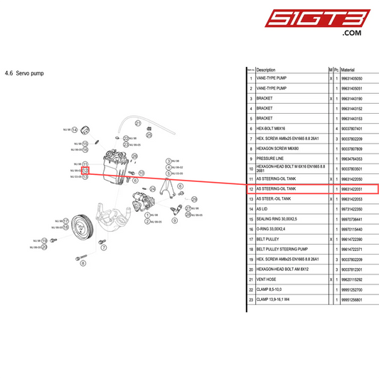 AS STEERING-OIL TANK - 99631422051 [PORSCHE 996 GT3 Cup]