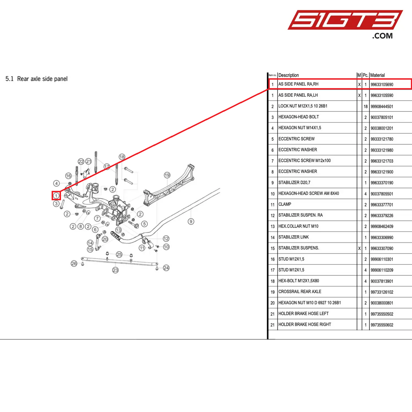 AS SIDE PANEL RA,RH - 99633105690 [PORSCHE 996 GT3 Cup]