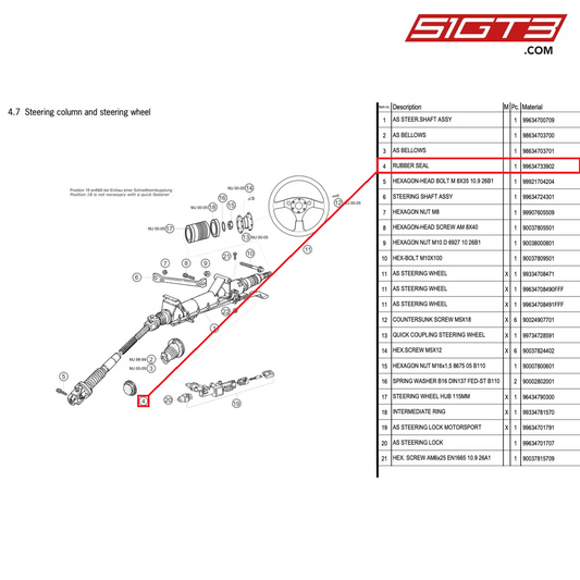 RUBBER SEAL - 99634733902 [PORSCHE 996 GT3 Cup]