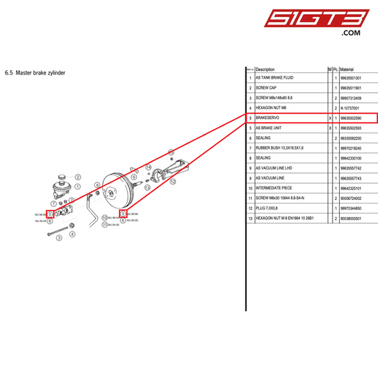BRAKESERVO - 99635502590 [PORSCHE 996 GT3 Cup]