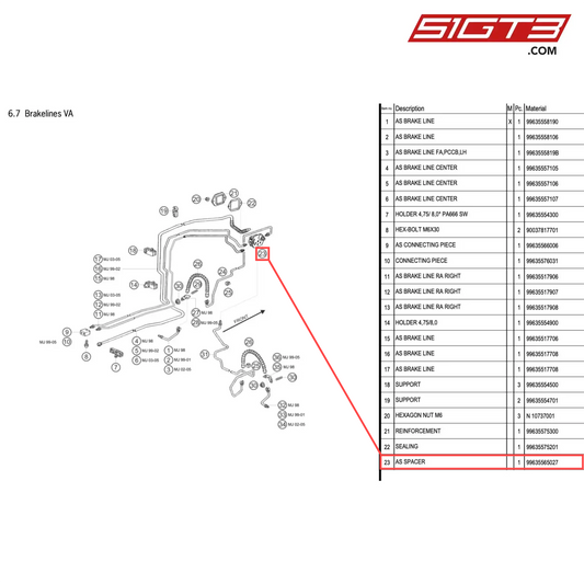 AS SPACER - 99635565027 [PORSCHE 996 GT3 Cup]