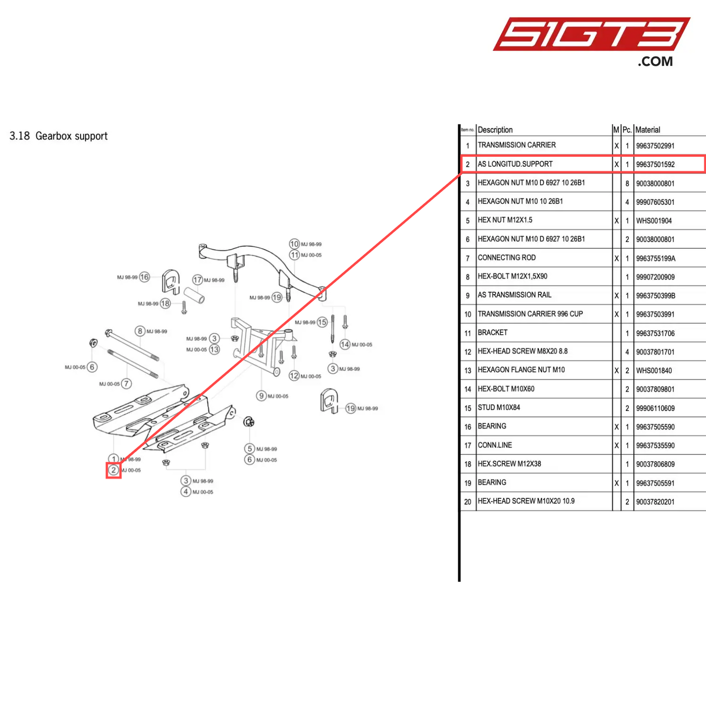 AS LONGITUD.SUPPORT - 99637501592 [PORSCHE 996 GT3 Cup]