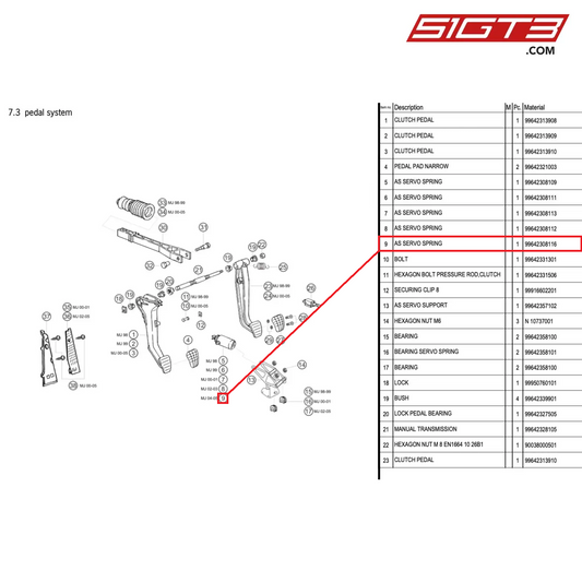 AS SERVO SPRING - 99642308116 [PORSCHE 996 GT3 Cup]