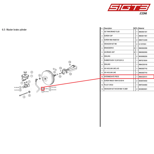 INTERMEDIATE PIECE - 99642325101 [PORSCHE 996 GT3 Cup]