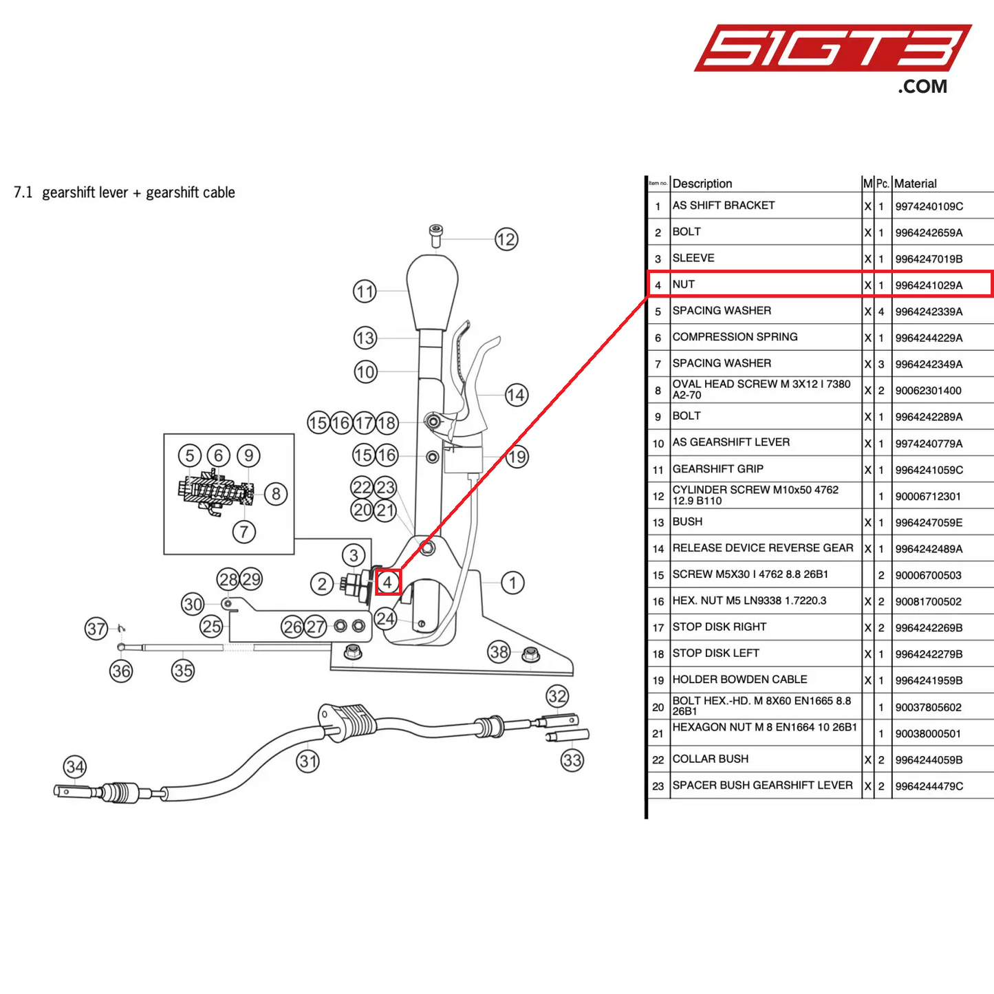 NUT - 9964241029A [PORSCHE 997.2 GT3 Cup]