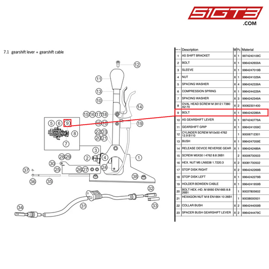 BOLT - 9964242289A [PORSCHE 997.2 GT3 Cup]