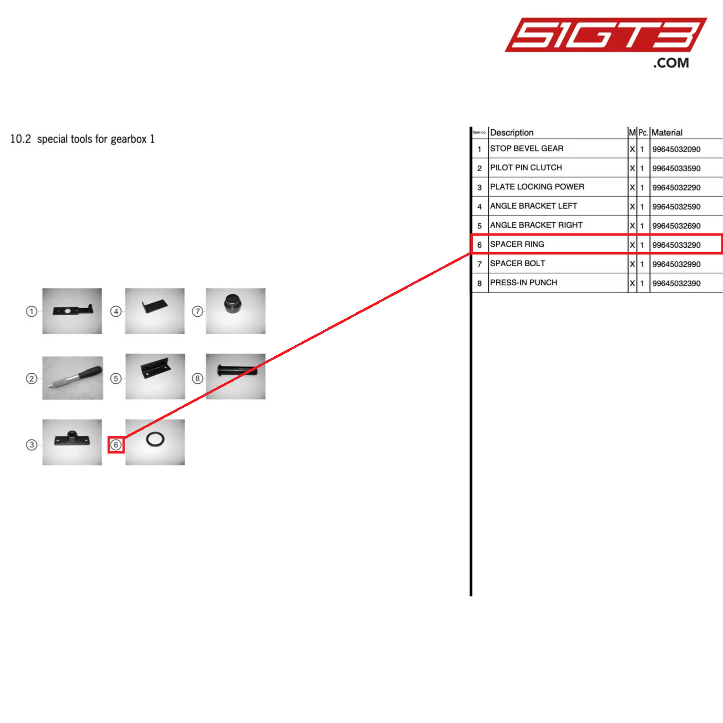 ANELLO INTERSPAZIALE - 99645033290 [PORSCHE 997.2 GT3 Cup]