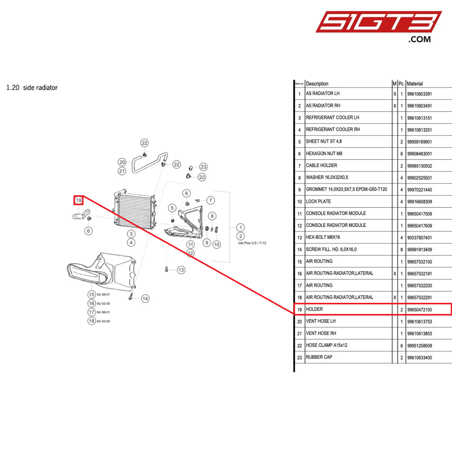 HOLDER - 99650472100 [PORSCHE 996 GT3 Cup]