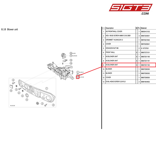 AS BLOWER UNIT - 99657201192 [PORSCHE 996 GT3 Cup]