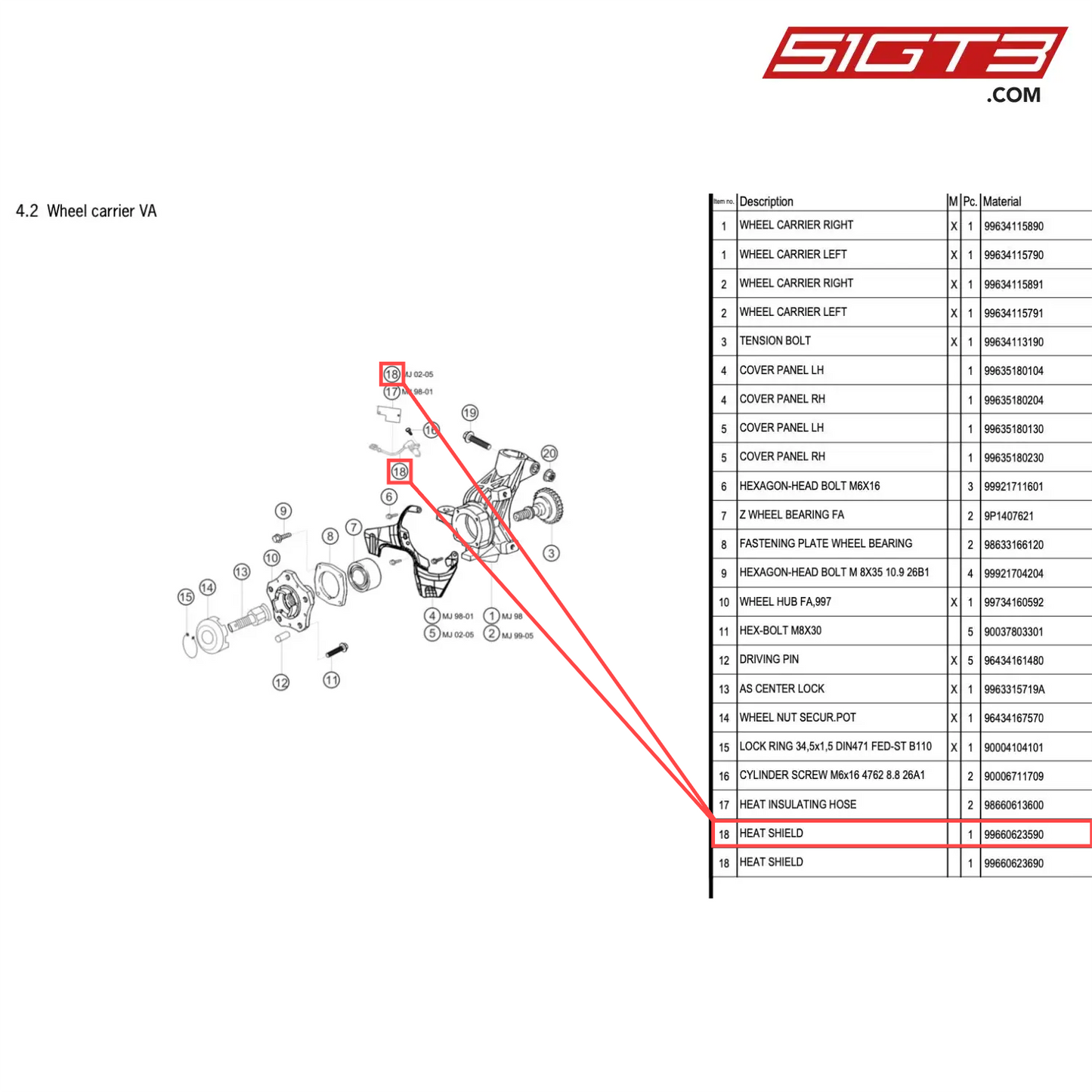 HEAT SHIELD - 99660623590 [PORSCHE 996 GT3 Cup]