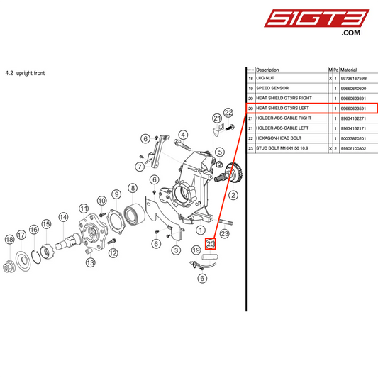 HEAT SHIELD GT3RS LEFT - 99660623591 [PORSCHE 997.2 GT3 Cup]