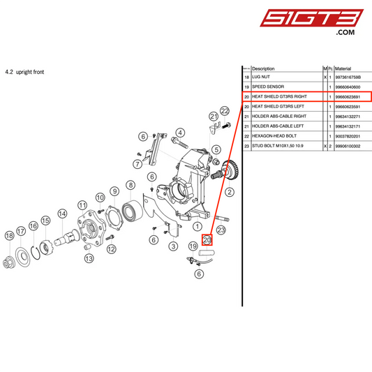 HEAT SHIELD GT3RS RIGHT - 99660623691 [PORSCHE 997.2 GT3 Cup]