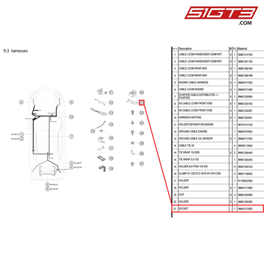 SOCKET - 99661012000 [PORSCHE 996 GT3 Cup]