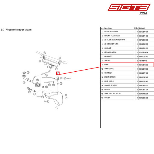 PUMP - 99662817200 [PORSCHE 996 GT3 Cup]