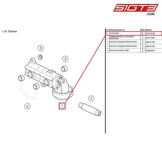 AS OIL PUMP - 9971070078A [PORSCHE 997.1 GT3 R]