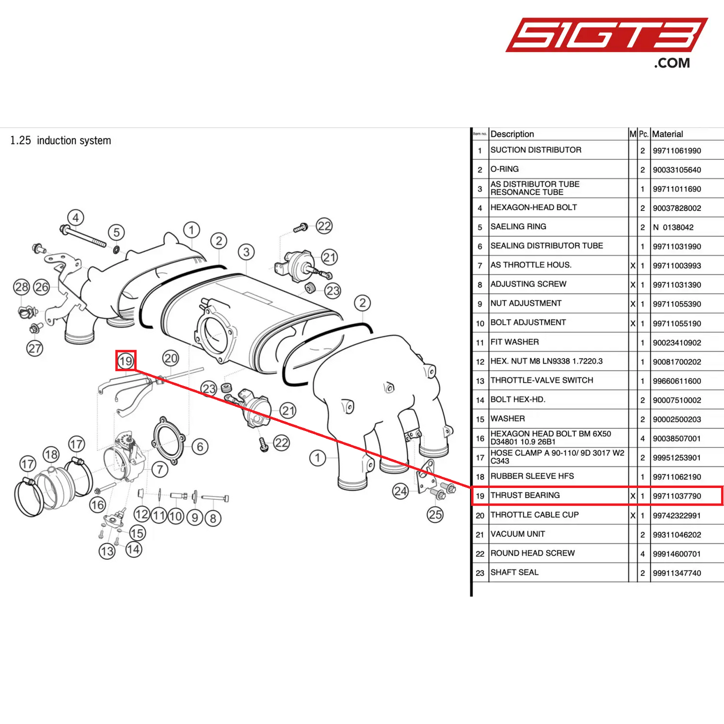 CUSCINETTO DI SPINTA - 99711037790 [PORSCHE 997.2 GT3 Cup]