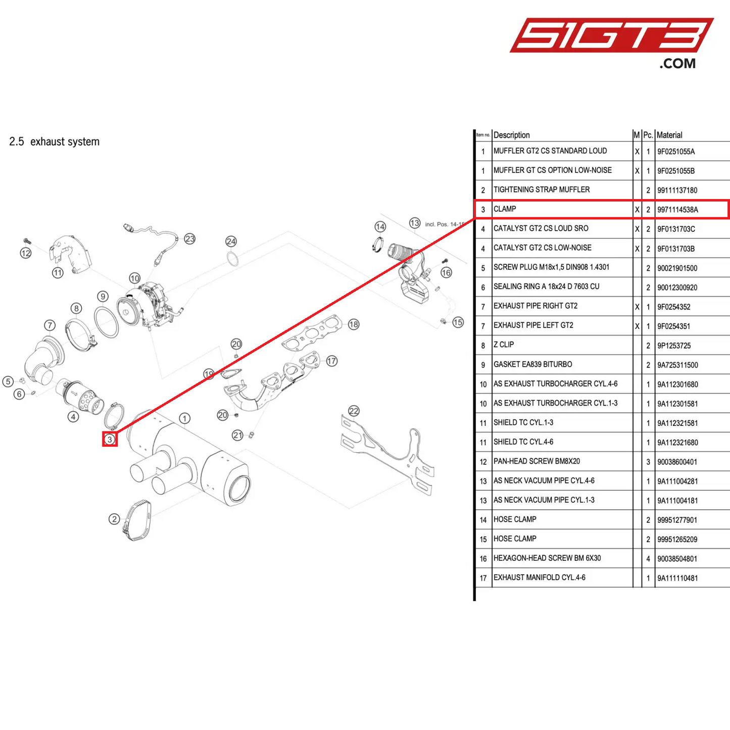 CLAMP - 9971114538A [PORSCHE 911 GT2 RS Clubsport]